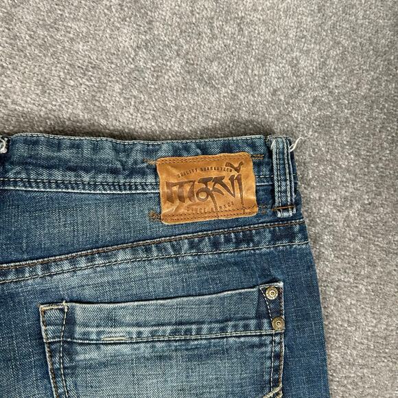 Mavi Matt Y2K Relaxed Wide Leg Baggy Size 38x30 Medium Wash Denim Jeans - Picture 10 of 11